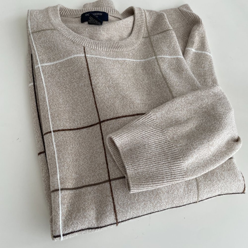 Vintage plaid oversized crew dad sweater - Picture 7 of 8